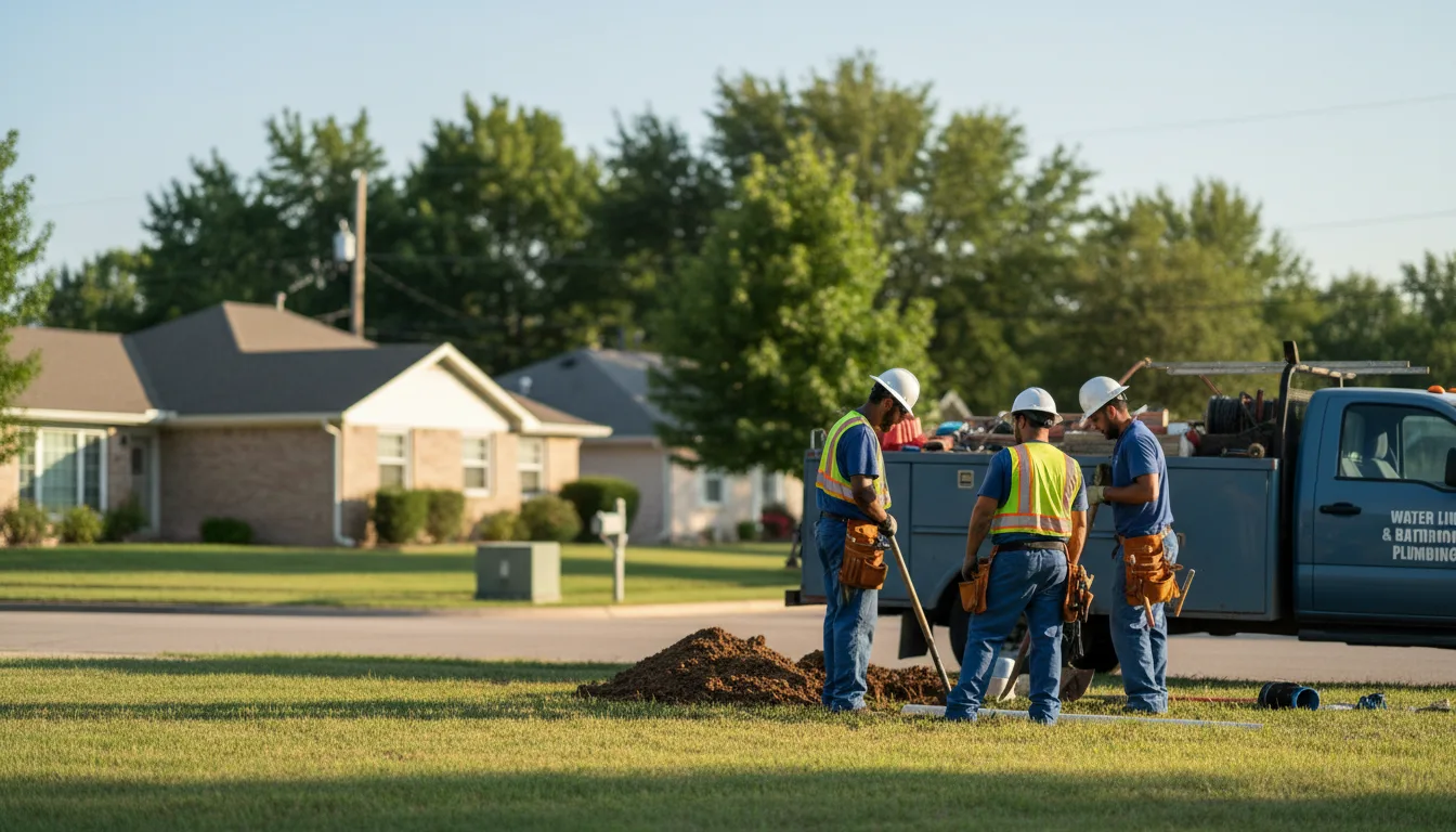Residential water line and bathroom plumbing service in Goodwater, AL